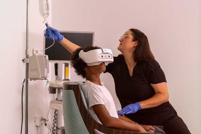 Child Using VR During IV